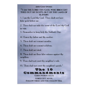 Poster Les dix commandements