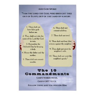Poster Les dix commandements