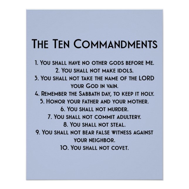 Poster Les Dix Commandements (Devant)