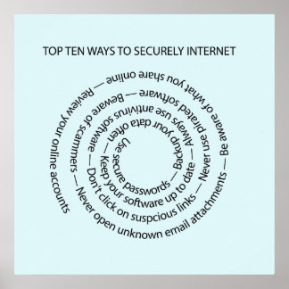 Poster Les dix meilleurs moyens de sécuriser Internet