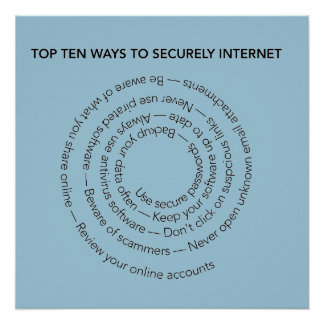 Poster Les dix meilleurs moyens de sécuriser Internet