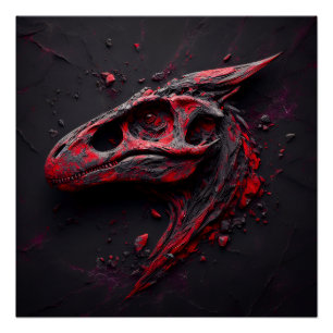 Poster Les Eons dans le charbon de bois Crimson - Le géni