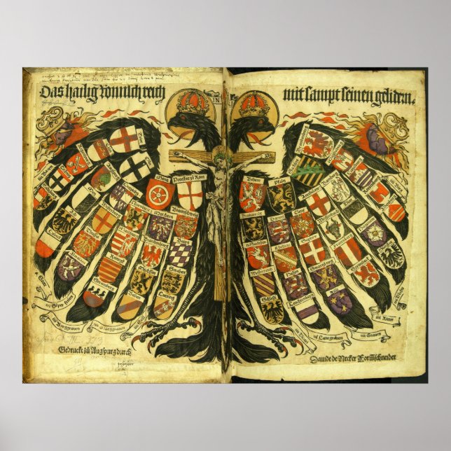 Poster Les Etats du Saint Empire Romain Jost de Negker (Devant)