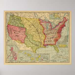 Poster Les Etats-Unis d'Amérique, 1900