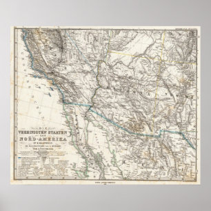 Poster Les Etats-Unis d'Amérique occidentaux