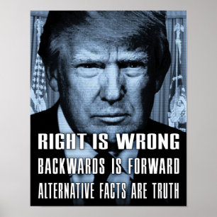 Poster Les faits alternatifs sont vrais - Anti Trump