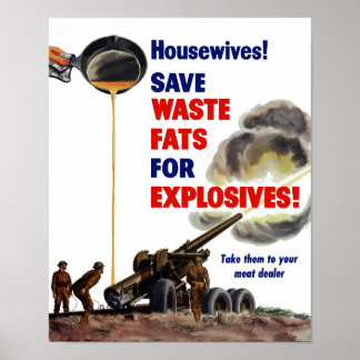 Poster Les femmes au foyer ! Économisez Les Graisses De D