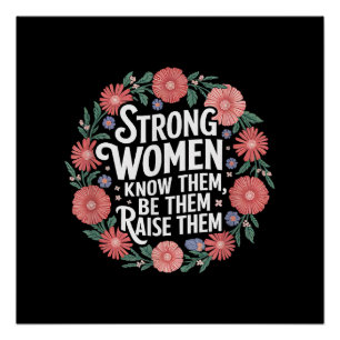Poster Les Femmes Fortes Les Connaissent Être Eux Les Éle