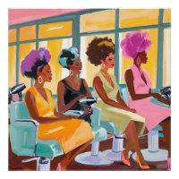 Les femmes noires dans le salon de coiffure