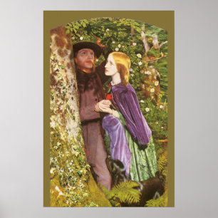 Poster Les Fiançailles by Arthur Hughes, Vintage Art