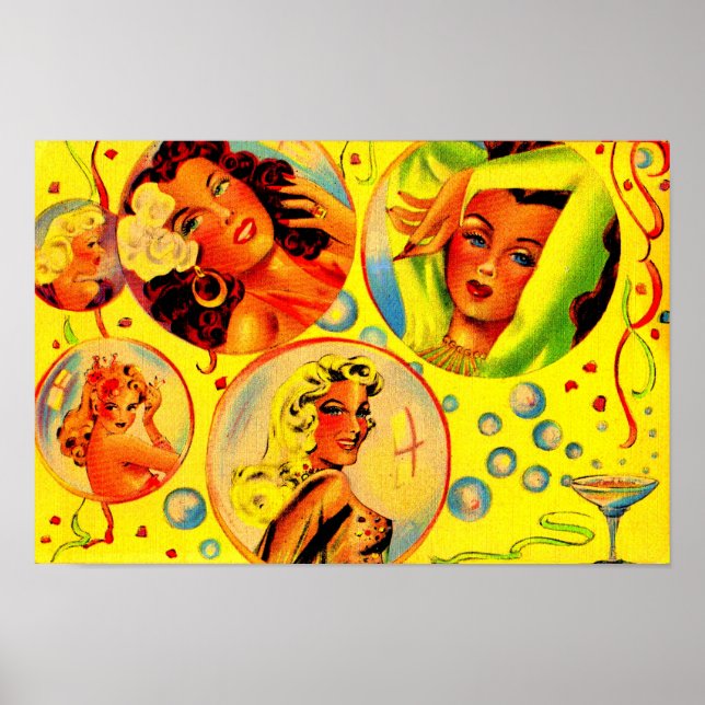 Poster Les filles glamour des années 1940 (Devant)