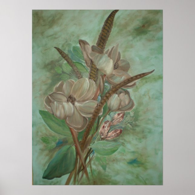 Poster Les fleurs de Magnolia (Devant)