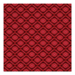 Poster Les flocons de neige en rouge...