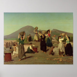 Poster Les fouilles à Pompéi, 1865