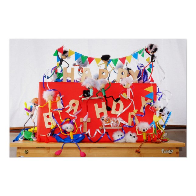 Poster Les Fubby qui fêtent leur anniversaire. (Devant)