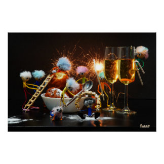 Poster Les Fubby's lors du Nouvel An lors des fêtes.