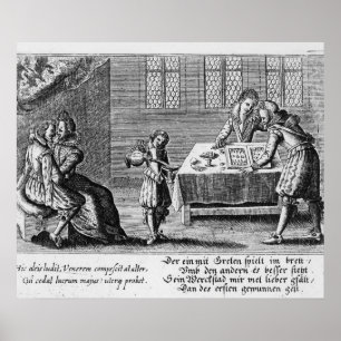 Poster Les gens jouant au backgammon