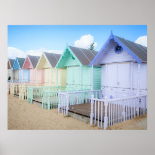 Poster Les huttes de plage de Mersea Island