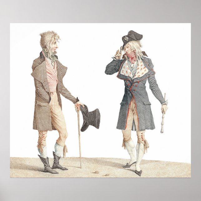 Poster Les Incroyables - Vieux Engraving par Vernet (Devant)