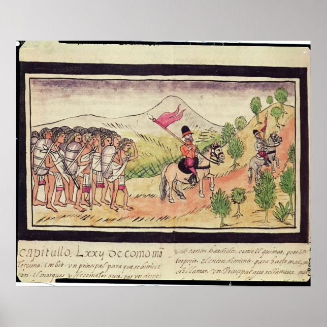 Poster Les Indiens Totonac aident les conquistadors (Devant)