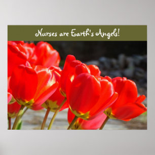Poster Les infirmières sont les anges de la Terre ! impre