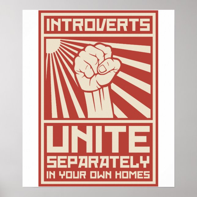 Poster Les Introvertis S'Unissent Séparément Dans Vos Pro (Devant)