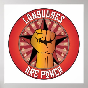 Poster Les langues sont puissance