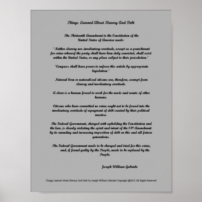 Poster Les leçons de l'esclavage et de la dette (Devant)