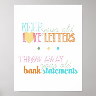 Poster les lettres d'amour citent - de la chanson "de