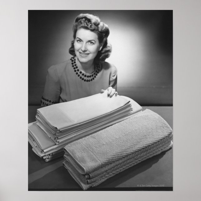 Poster Les Lignes et les Towels ironed (Devant)