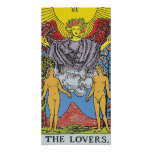 Poster Les Lovers Tarot Card Tarots Lecture