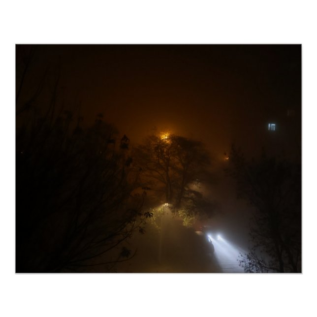 Poster Les lumières dans le brouillard (Devant)