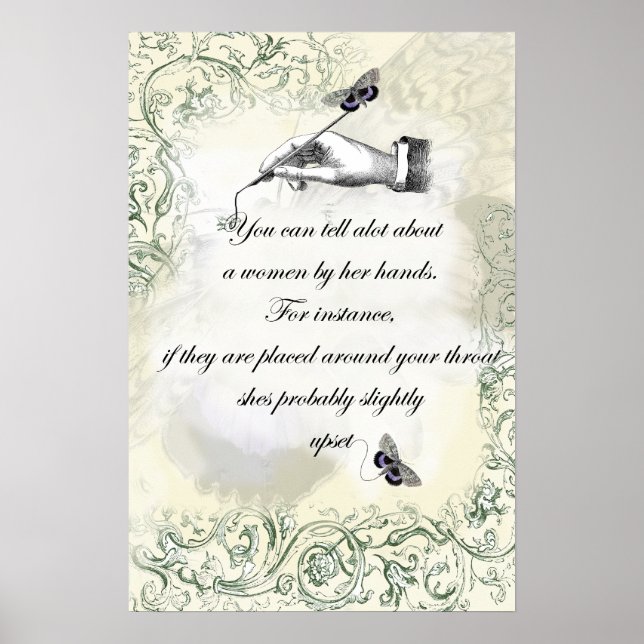 Poster « Les mains d'une femme » Citation (Devant)