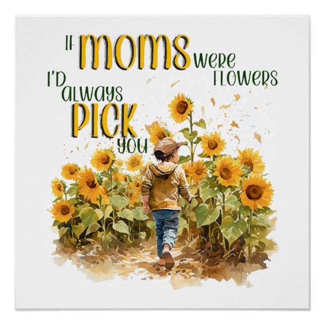 Poster les mamans étaient des fleurs (Devant)