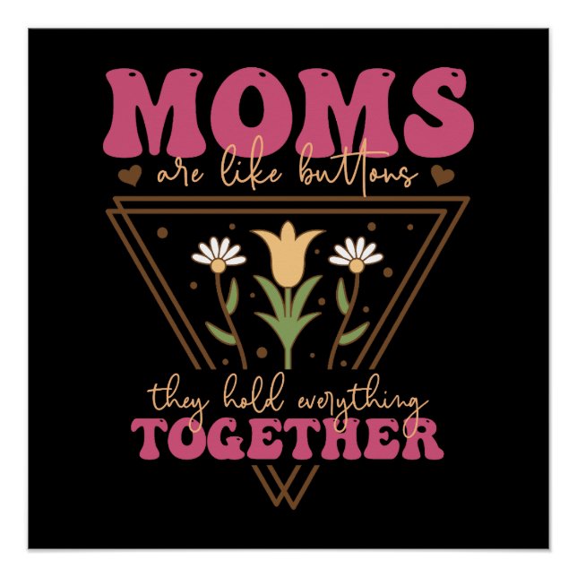 Poster Les mamans sont comme des boutons (Devant)