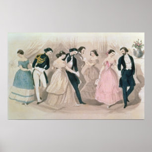 Poster Les modes Polka, du livre de la Dame de Godey