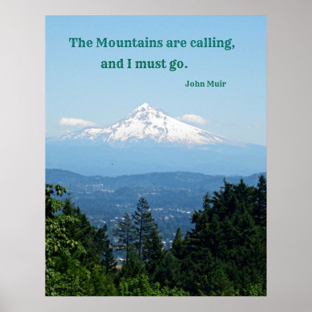 Poster Les montagnes appellent et je dois y aller. (Devant)