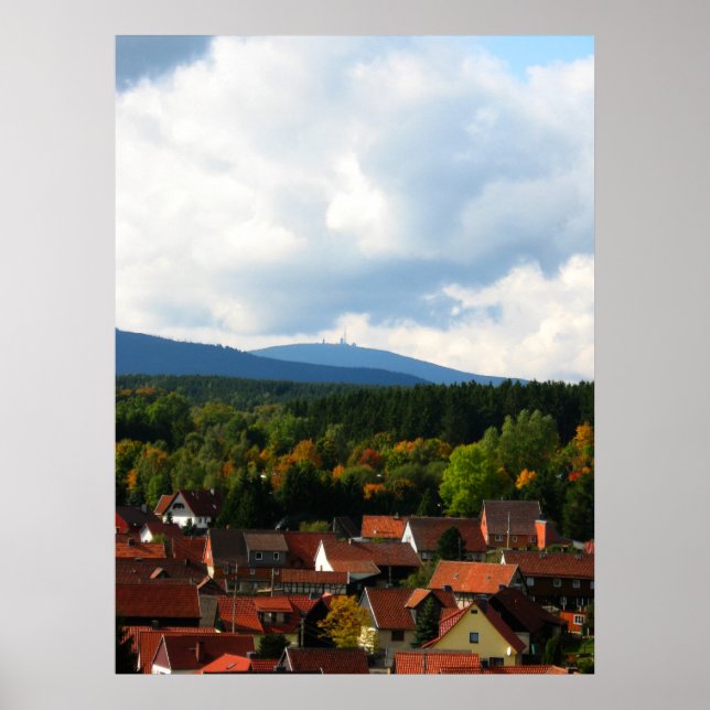 Poster les montagnes du harz (Devant)