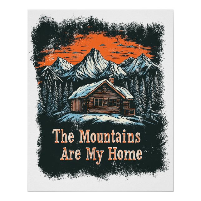Poster Les montagnes sont ma maison (Devant)