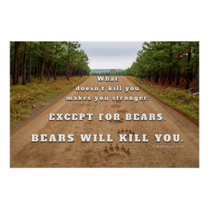 Poster Les ours de SlipperyJoe vous tueront empreintes de