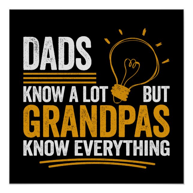 Poster Les papas savent beaucoup de choses mais les grand (Devant)
