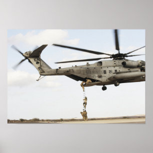 Poster Les pararescuemen de l'Armée de l'Air conduisent