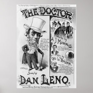 Poster Les paroles de la feuille de chansons du Docteur P