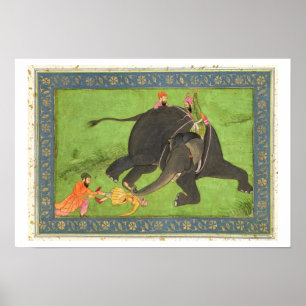 Poster Les participants secourent un homme déchu d'une el