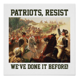 Poster Les patriotes résistent aux attaques contre la dém