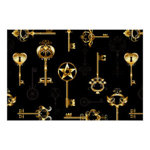 Poster Les Patters de Seamless avec Golden Keys