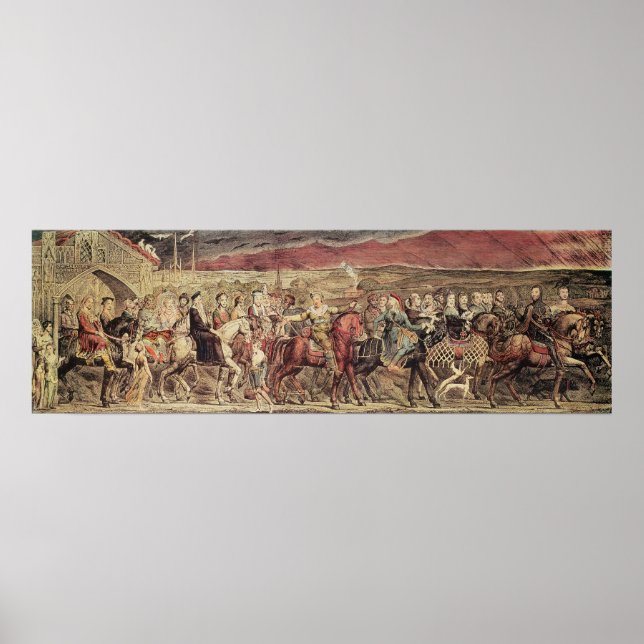 Poster Les pèlerins de Canterbury de Chaucer (Devant)