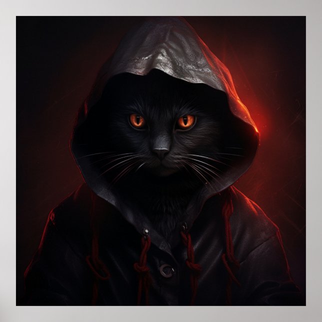 Poster Les peurs nocturnes du chat (Devant)