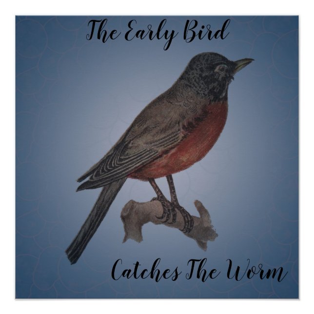 Poster Les Premiers Oiseaux Attrapent Le Ver (Devant)