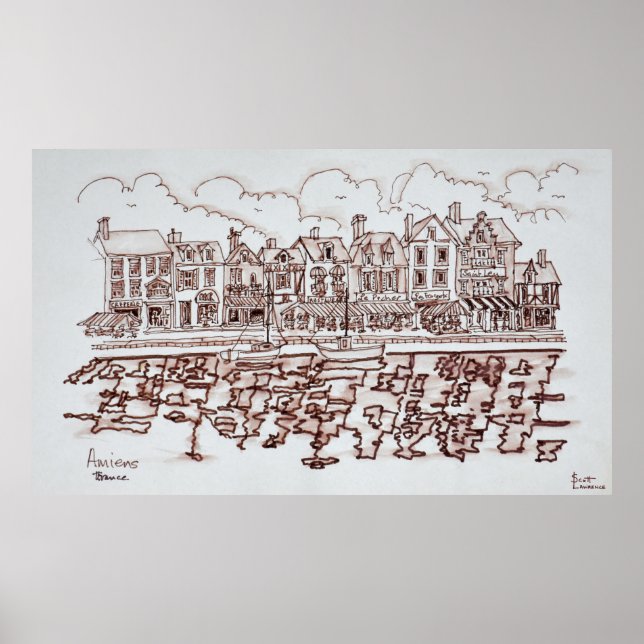 Poster Les quais, Amiens | Somme, France (Devant)